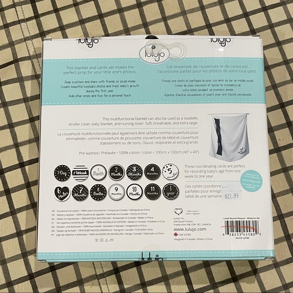 Lulujo Monthly Milestone Blanket & Cards - Picture 6 of 8